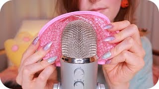 ASMR 💙 Gel Bead Mask Blue Yeti Massage  Mesh Stroking  Whispering for Stress Relief [upl. by Licko]