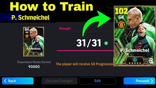 Epic Booster P Schmeichel Max level Upgrade and how to Rating Training in efootball 2024 Mobile [upl. by Huntley]