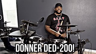 Donner DED200 upgraded electronic drum kit review Is it worth it [upl. by Alleuol]