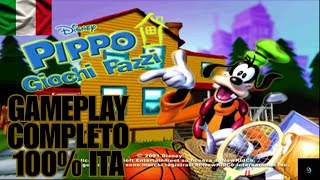 DISNEY PIPPO GIOCHI PAZZI PS1  GIOCO COMPLETO 100 GAMEPLAY ITA 2001 [upl. by Dorice34]