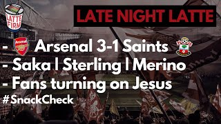 Arsenal 31 Southampton  Saka  Sterling  Merino  Jesus  LateNightLatte [upl. by Anamor125]