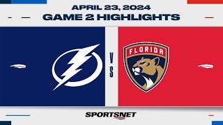 NHL Game 2 Highlights  Lightning vs Panthers  April 23 2024 [upl. by Acirfa]