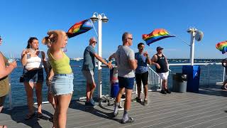 Walking into the Boatslip Tea Dance in Provincetown Saturday August 6 2022 [upl. by Nnaerb]