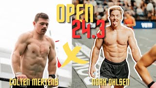 Colten Mertens vs Noah Ohlsen  OPEN CROSSFIT 243  WORLD RECORD [upl. by Ylrae570]