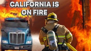 Semi truck explodes on California freeway [upl. by Vastah]