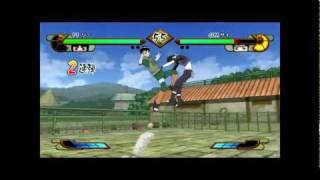 WII Naruto Shippuuden Gekitou Ninja Taisen Special  Rock Lee VS Sai HD [upl. by Annovoj]