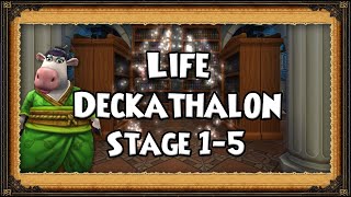 Wizard101  Life Deckathalon Stages 15 [upl. by Nivk]