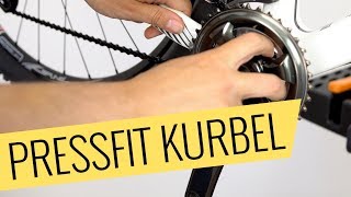 Shimano Pressfit Kurbel EinbauAusbau  Fahrradorg [upl. by Newsom]