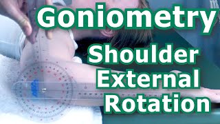 Goniometry  Shoulder External Rotation [upl. by Aicinad]