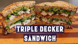 Macro Friendly Monday Ep 2  Triple Decker Sandwich  Black Pepper Chicken amp Roasted Carrot Hummus [upl. by Hagi627]