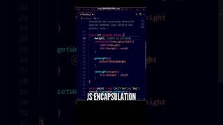 😘😘 JavaScript OOP  How Encapsulation Works in JS ES6 shorts programming javascript coding oop [upl. by Quent539]