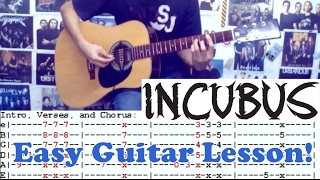 Drive  IncubusEasy Guitar LessonCoverwith Solo Chords and Tab [upl. by Eive563]