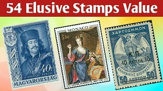 Elusive Stamps Worth Money  World Philately  54 Old Postage Stamps Value [upl. by Naitsirk67]