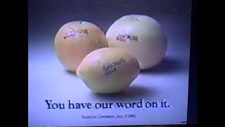 1980 Sunkist Lemons TV commercial [upl. by Patrice]