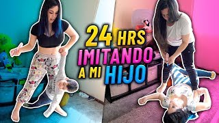 24 horas imitando a mi hijo  No vuelvo a usar pañal  Lizbeth Rodriguez [upl. by Eibrab]