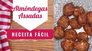 Receita de almôndegas assadas na airfryer [upl. by Ireva722]