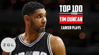 Tim Duncan Top 100 Plays The Ultimate [upl. by Ariayek964]