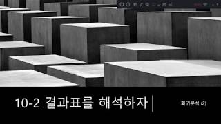 102 결과표를 해석하자  회귀분석 2 [upl. by Amund]