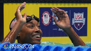 MUST SEE Underwater cam of Simone Manuels win in the 50m free at US Trials  NBC Sports [upl. by Ahsiuqat]