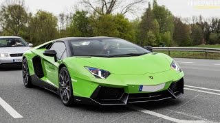 Lamborghini Aventador Roadster w Aftermarket exhaust MASSIVE REVS and draws huge crowd [upl. by Yojal216]