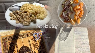 Sessiz vlog 🌿 Etli mantar yemeği 🍄‍🟫 Tefsir ✨ [upl. by Netsirc]