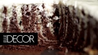 How to Make Zebra Cake  ELLE Décor [upl. by Odarnoc612]