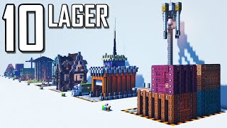 10 Lager in Minecraft 🔟 Minecraft Lagerhaus bauen deutsch [upl. by Hudnut383]