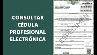 CONSULTAR CÉDULA PROFESIONAL ELECTRÓNICA VALIDAR EN PAGINA OFICIAL CUIDADO HAY PAGINAS FALSAS [upl. by Bodwell782]