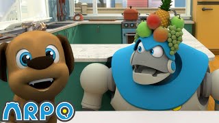 Puppy Mischief  Birthday DISASTER   Baby Daniel and ARPO The Robot  Funny Cartoons for Kids [upl. by Woll]