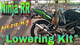 Cara Pasang Lowering Kit Pada Ninja RR New  Old [upl. by Netsyrc]