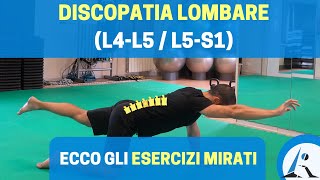 DISCOPATIA LOMBARE ecco gli ESERCIZI MIRATI [upl. by Goodrich]