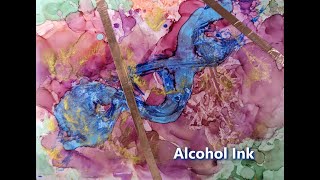 Alcohol Ink Abstract Painting  DNA [upl. by Crandell]