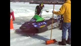 1800cc Snowmobile Drag Racing Part 1 [upl. by Freeborn]