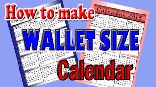 how to make wallet size calendar using Microsoft Publisher simple amp easy [upl. by Kilan]