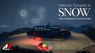 Assetto Corsa  Hakone Turnpike in SnowOnly for takeyoh’s Custom Mod Skin [upl. by Aehsel952]