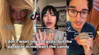 I dont want to eat candy but the parasite in me want the candy  TikTok Compilation [upl. by Ardnala]