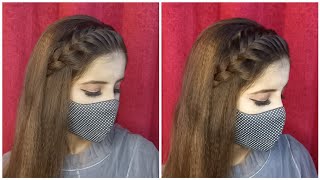 Simple open hair hairstyle for wedding   hair style girl simple and easy  easy front hairstyle [upl. by Llebiram]