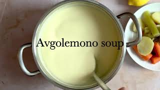 Avgolemono soup Greek lemon and egg soup with chicken [upl. by Eugatnom]