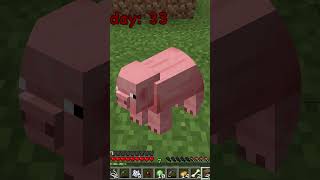 spending 100 days of 3 layers of dirt day 33 100dayschallenge minecraft gaming [upl. by Navac]