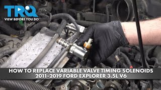 How to Replace Variable Valve Timing Solenoids 20112019 Ford Explorer 35L V6 [upl. by Nyllewell]