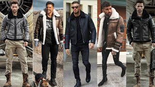 Mens shearling jackets ✓✓ [upl. by Drofla676]