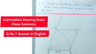 Intermediate Drawing Exam Plane Geometry question No7 Answer in English Ashwin3darts [upl. by Melborn]