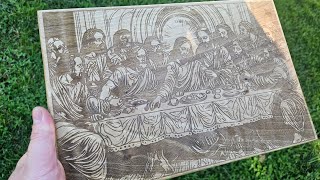 xTool p2 Engraving The Last Supper On a walnut board [upl. by Mirth286]