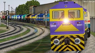 Indian Railways Diesel Locomotive Parade  MSTS or Train Simulator  WDG5 BHEEM  Indian Railways [upl. by Dyraj429]