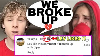 Lev Cameron CONFIRMS Break Up With Piper Rockelle 😱💔 With Proof  Piper Rockelle tea [upl. by Prager672]