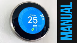 Nest Learning Thermostat Set Up Manual Guide  Google WiFi Smart Learning Thermostat 3rd Gen [upl. by Kirsch748]