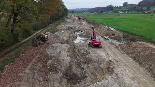 2024 11 02 Überflug über linke Senseseite ab Einmündung Baupiste aus Sense in Richtung Mülibach [upl. by Boice]