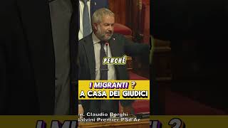 Borghi caos in Senato quotI migranti mandiamoli a casa dei giudici Ora con Trump cambia tuttoquot [upl. by Lada588]