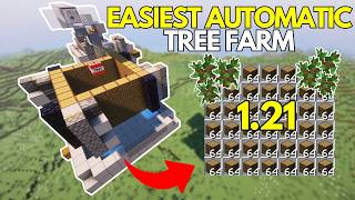 BEST AUTOMATIC TREE Farm for Minecraft Bedrock 121 [upl. by Nnaoj449]