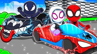 SPIDERMAN CAR vs VENOM CAR in Roblox Driving Empire [upl. by Niala241]